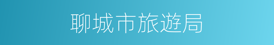 聊城市旅遊局的同義詞