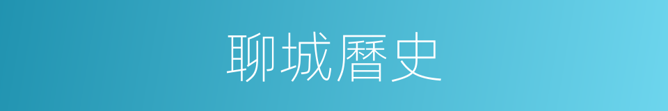 聊城曆史的同義詞