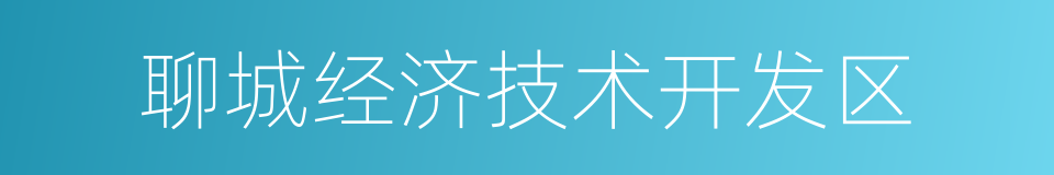 聊城经济技术开发区的同义词