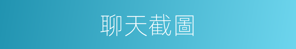 聊天截圖的同義詞