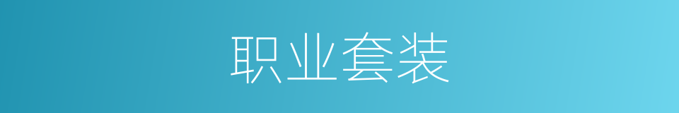 职业套装的同义词