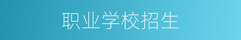 职业学校招生的同义词