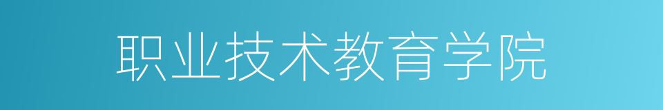 职业技术教育学院的同义词
