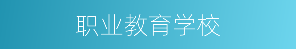 职业教育学校的同义词