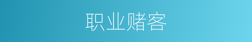 职业赌客的同义词
