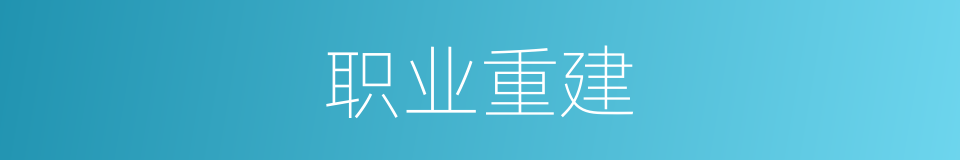 职业重建的同义词