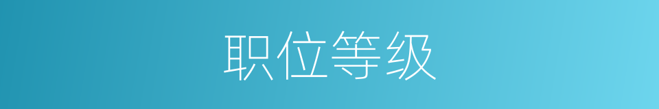 职位等级的同义词