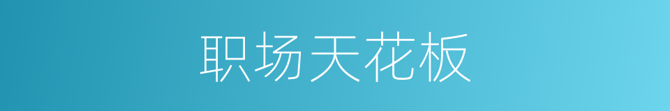 职场天花板的同义词