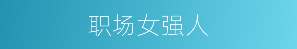 职场女强人的同义词