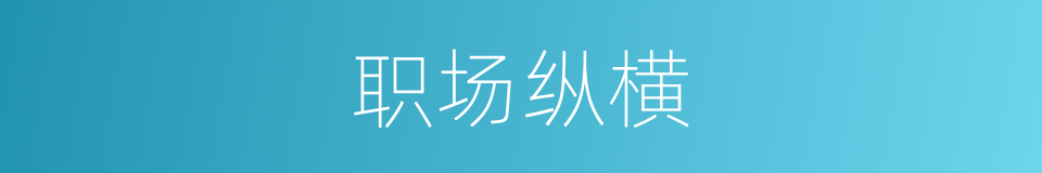 职场纵横的同义词