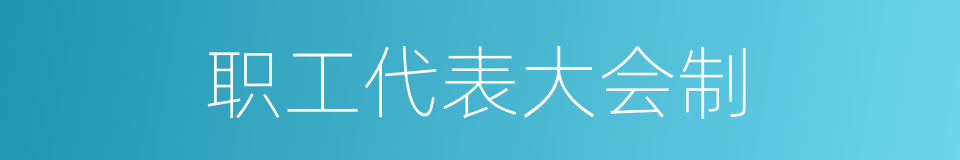 职工代表大会制的同义词