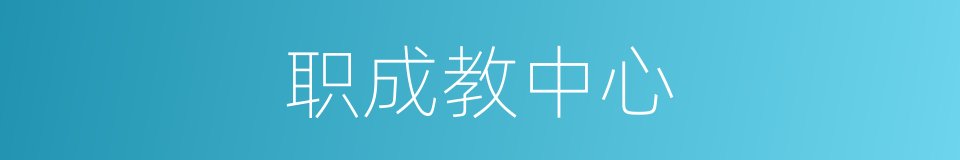 职成教中心的同义词