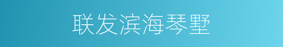 联发滨海琴墅的同义词