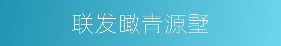联发瞰青源墅的同义词