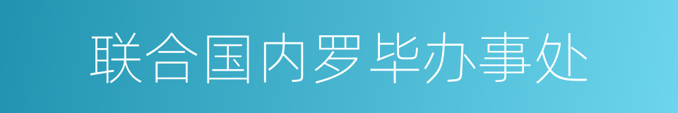 联合国内罗毕办事处的同义词