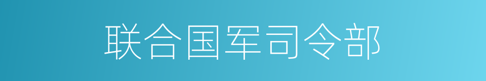 联合国军司令部的同义词