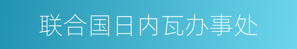 联合国日内瓦办事处的同义词