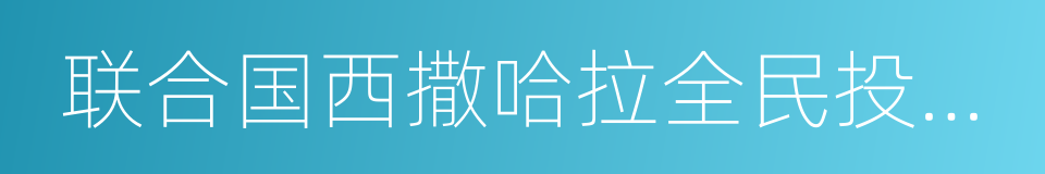 联合国西撒哈拉全民投票特派团的同义词