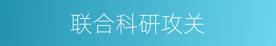 联合科研攻关的同义词
