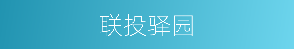 联投驿园的同义词