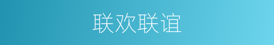 联欢联谊的同义词