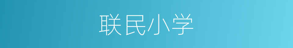 联民小学的同义词