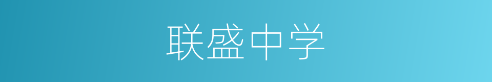 联盛中学的同义词