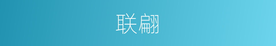 联翩的意思