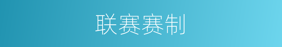 联赛赛制的同义词