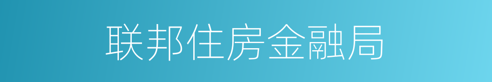 联邦住房金融局的同义词