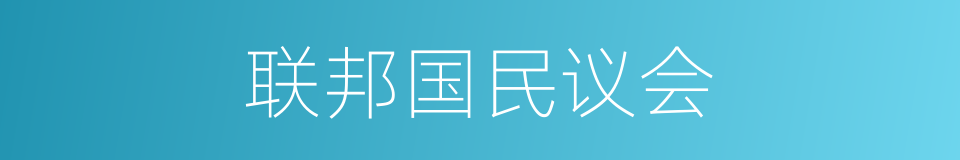 联邦国民议会的同义词