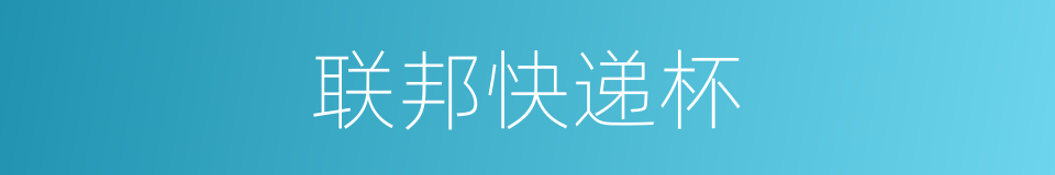 联邦快递杯的同义词