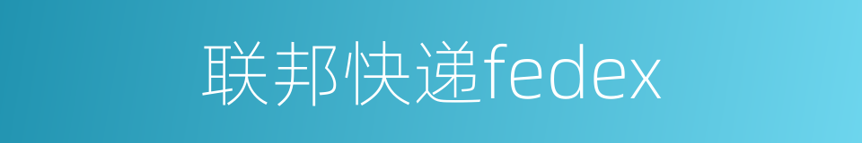 联邦快递fedex的同义词
