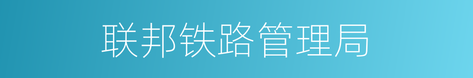 联邦铁路管理局的同义词