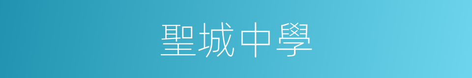聖城中學的同義詞