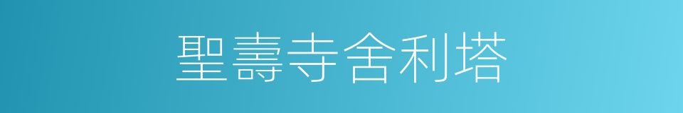 聖壽寺舍利塔的同義詞