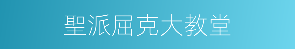 聖派屈克大教堂的同義詞