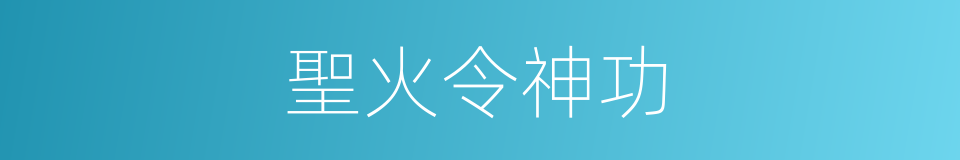 聖火令神功的同義詞