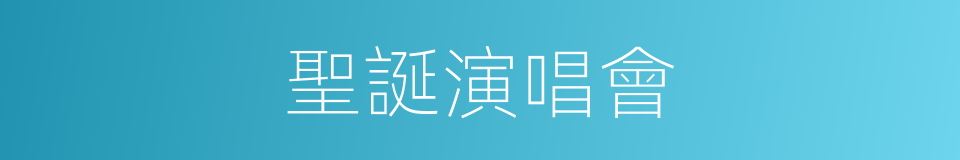 聖誕演唱會的同義詞