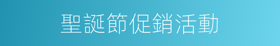 聖誕節促銷活動的同義詞