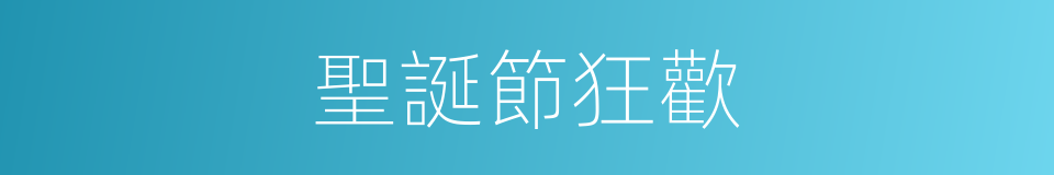 聖誕節狂歡的同義詞