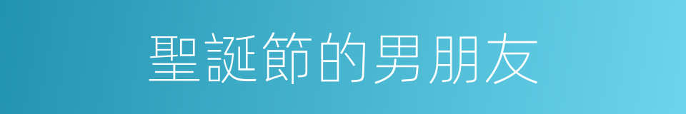 聖誕節的男朋友的同義詞
