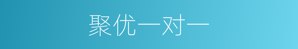 聚优一对一的同义词