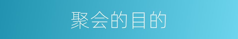 聚会的目的的同义词