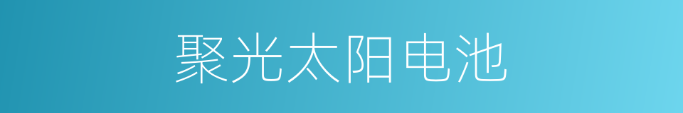 聚光太阳电池的同义词
