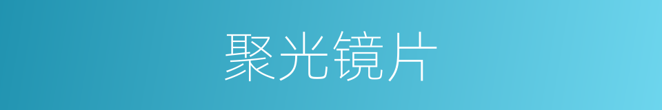 聚光镜片的同义词
