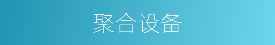 聚合设备的同义词