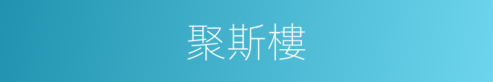 聚斯樓的同義詞