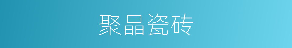 聚晶瓷砖的同义词