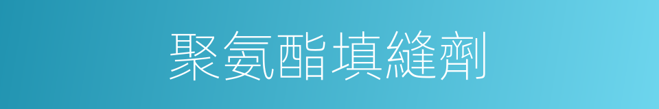 聚氨酯填縫劑的同義詞